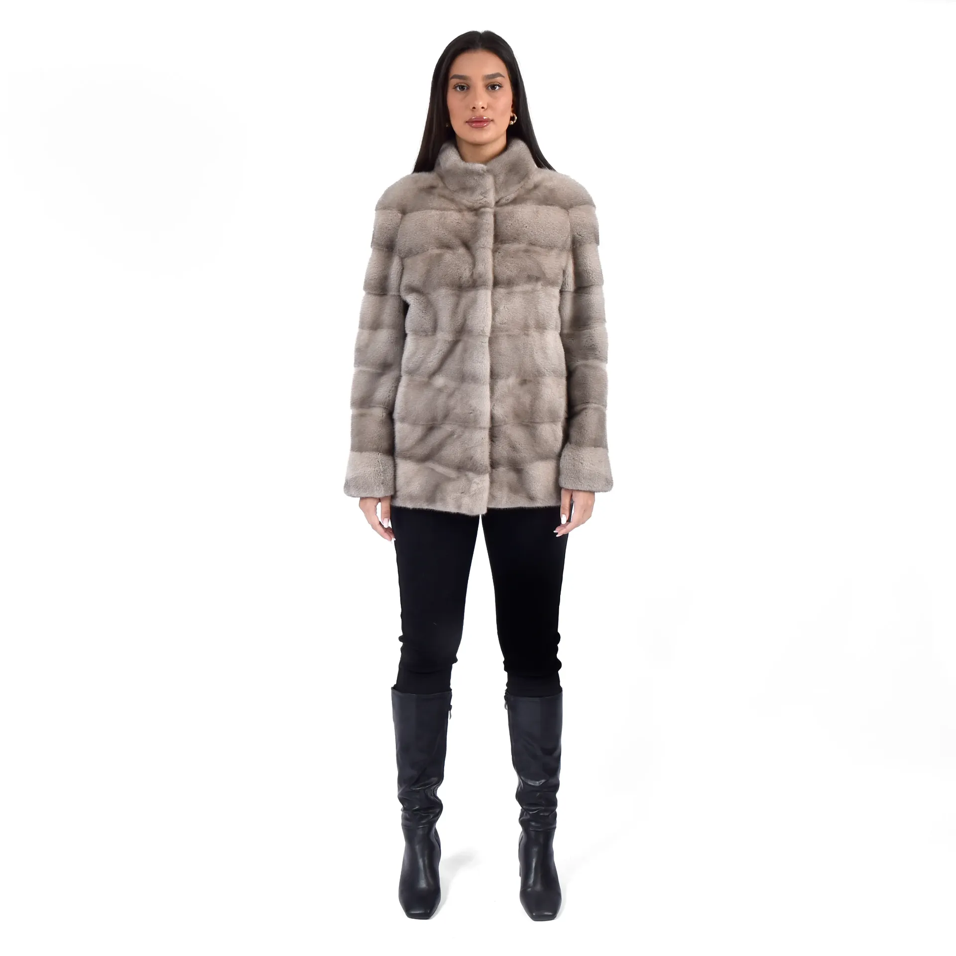 Jacket With Mink Fur 70cm