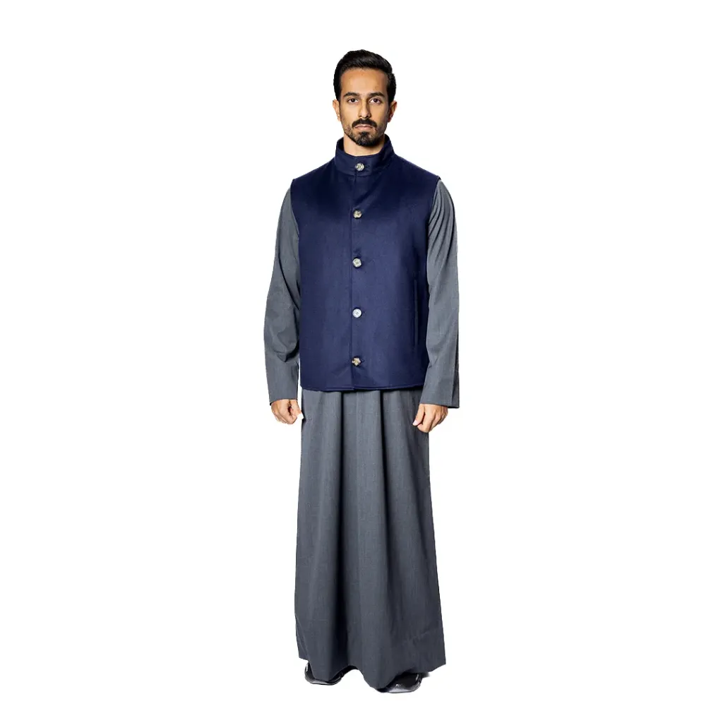 [5002382] ڤيست قماش  والبطانه بوليستر (NAVY BLUE'', 3XL)