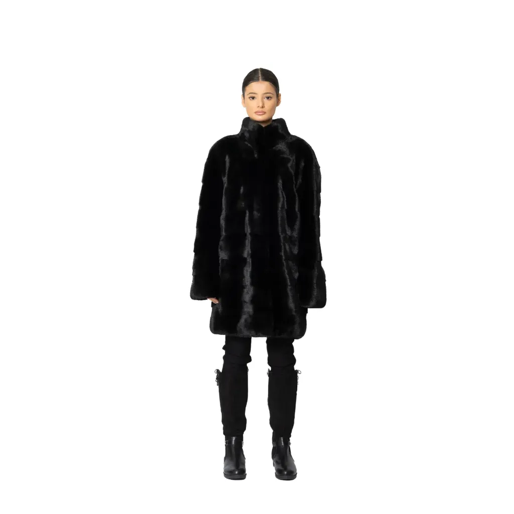 Jacket With Mink Fur 85cm