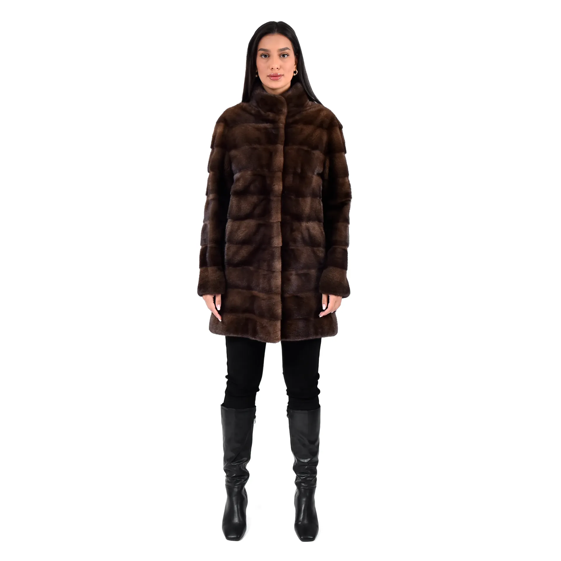 Jacket With Mink Fur 85cm