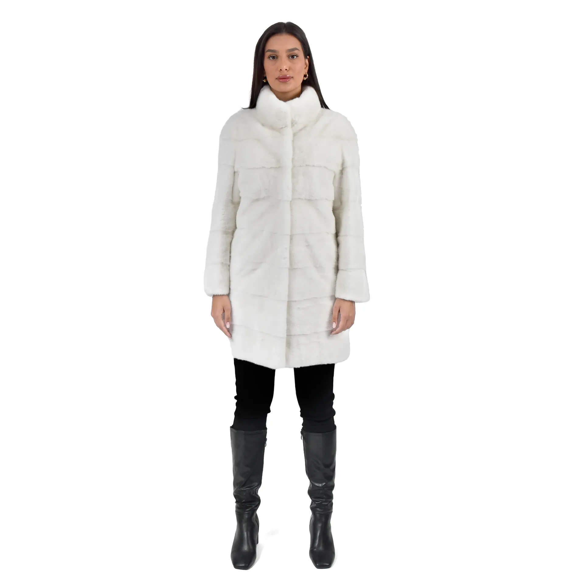Jacket With Mink Fur 85cm