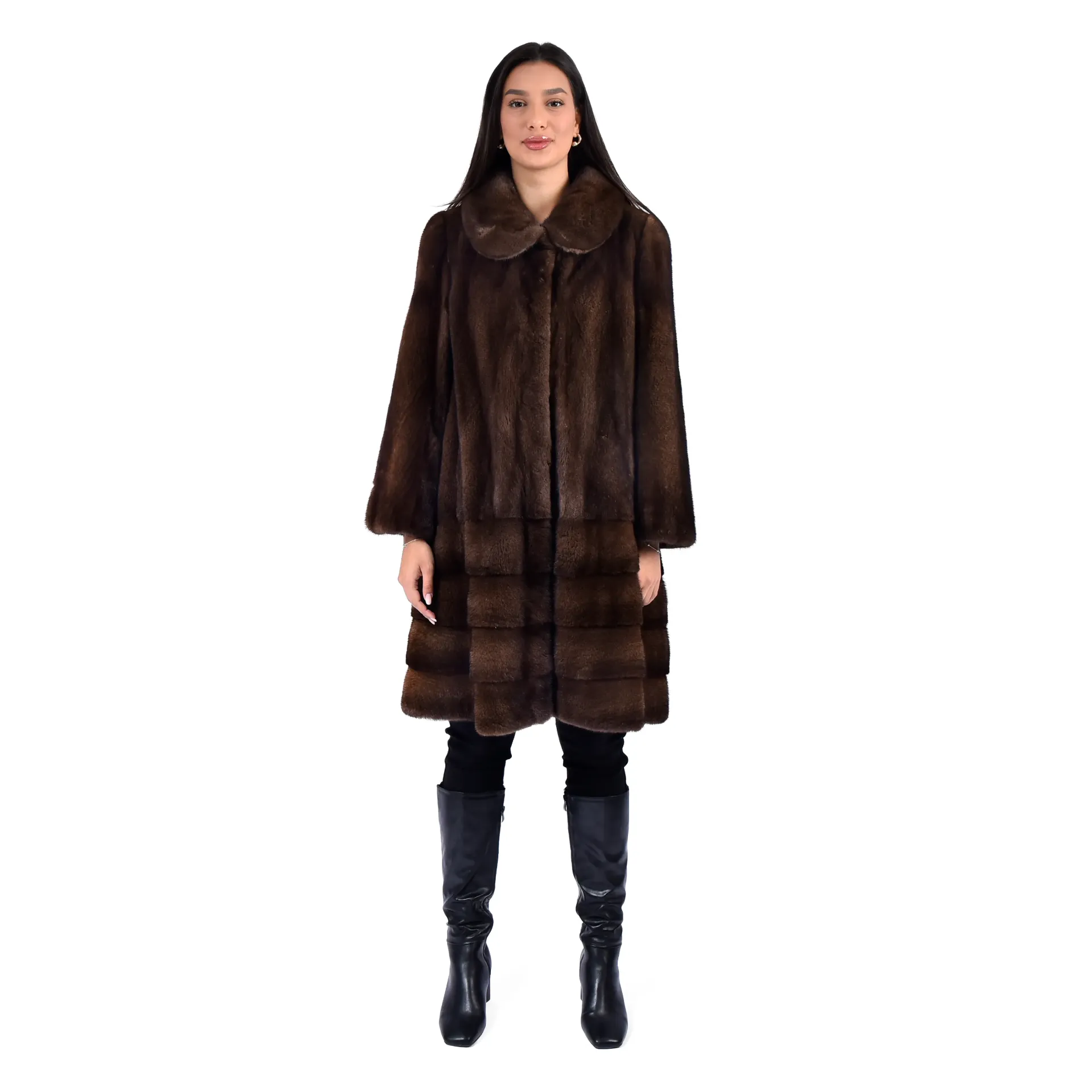 [700511] Closia With Mink Fur 97cm (BROWN MINK, M)