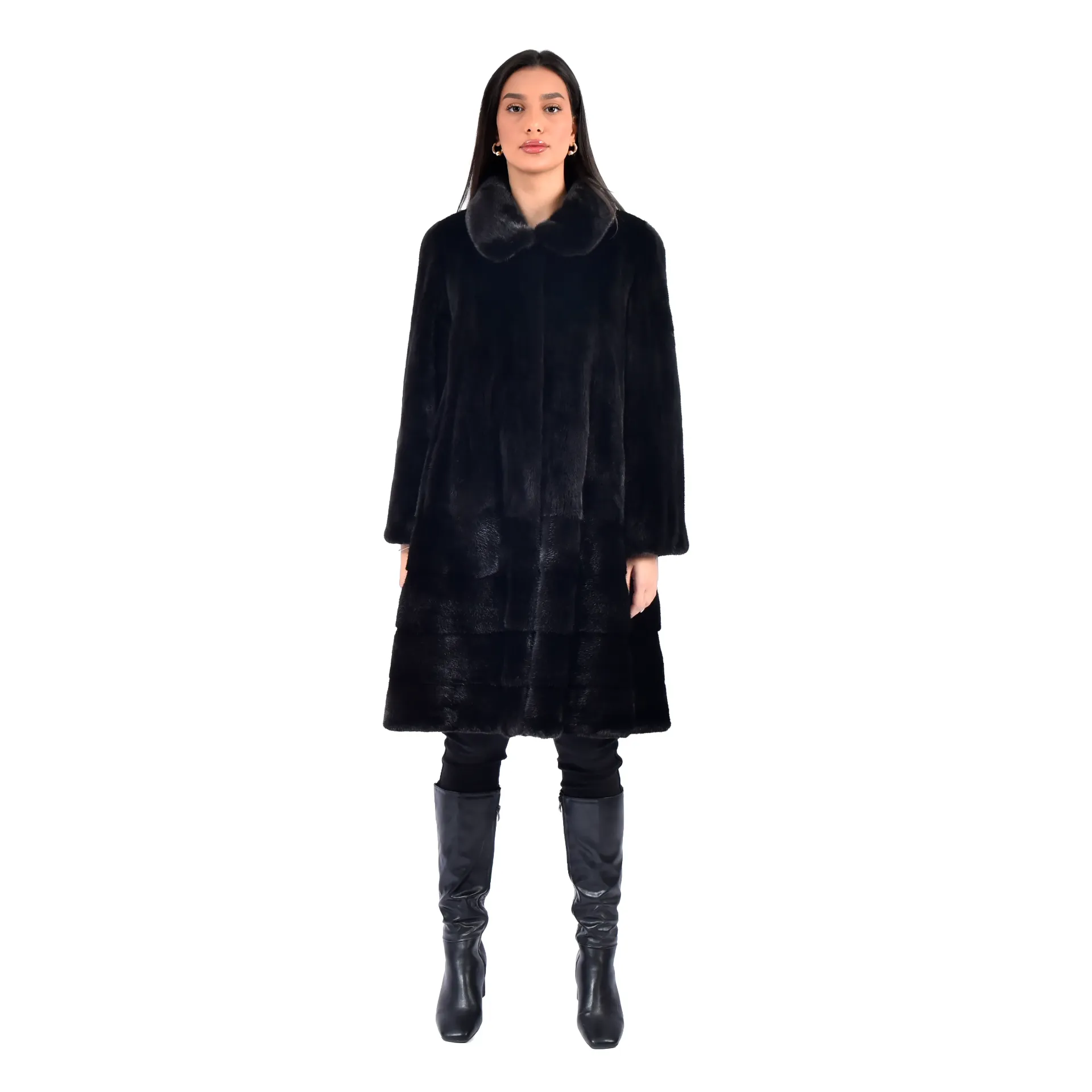 جاكيت فرو المنك الكندي  الطول  97 cm