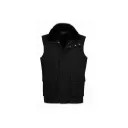 Fabric Vest With Cotton Lining And Fur Rex Rabbit With High Neck - 004
