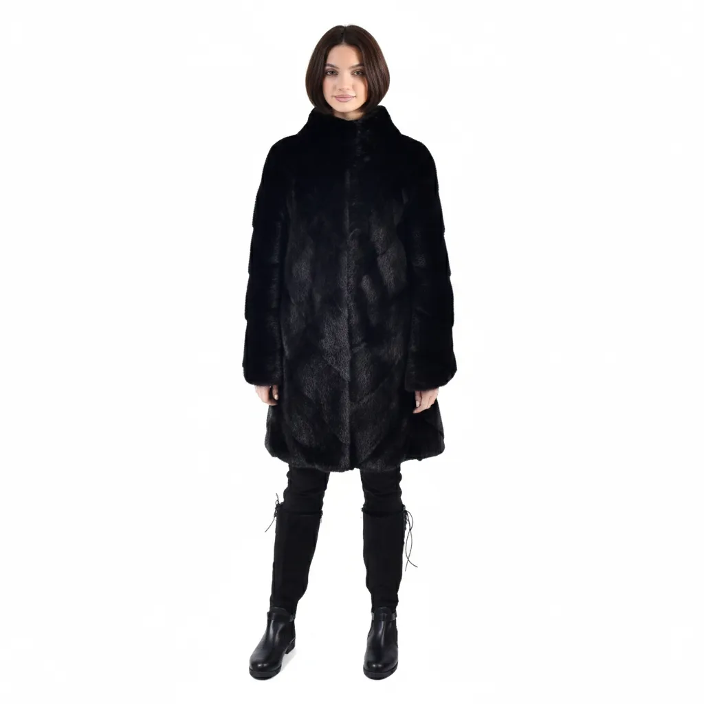 Jacket With Mink Fur -  G866 - 90cm