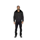 Fabric Jacket With Cotton Lining and High Neck With Rex Rabbit  - 023