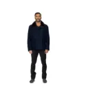 Fabric Jacket With Cotton Lining and High Neck With Rex Rabbit  - 022