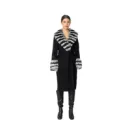 Cashmere with Wool and Rex Rabbit Fur Big Smooking 100cm