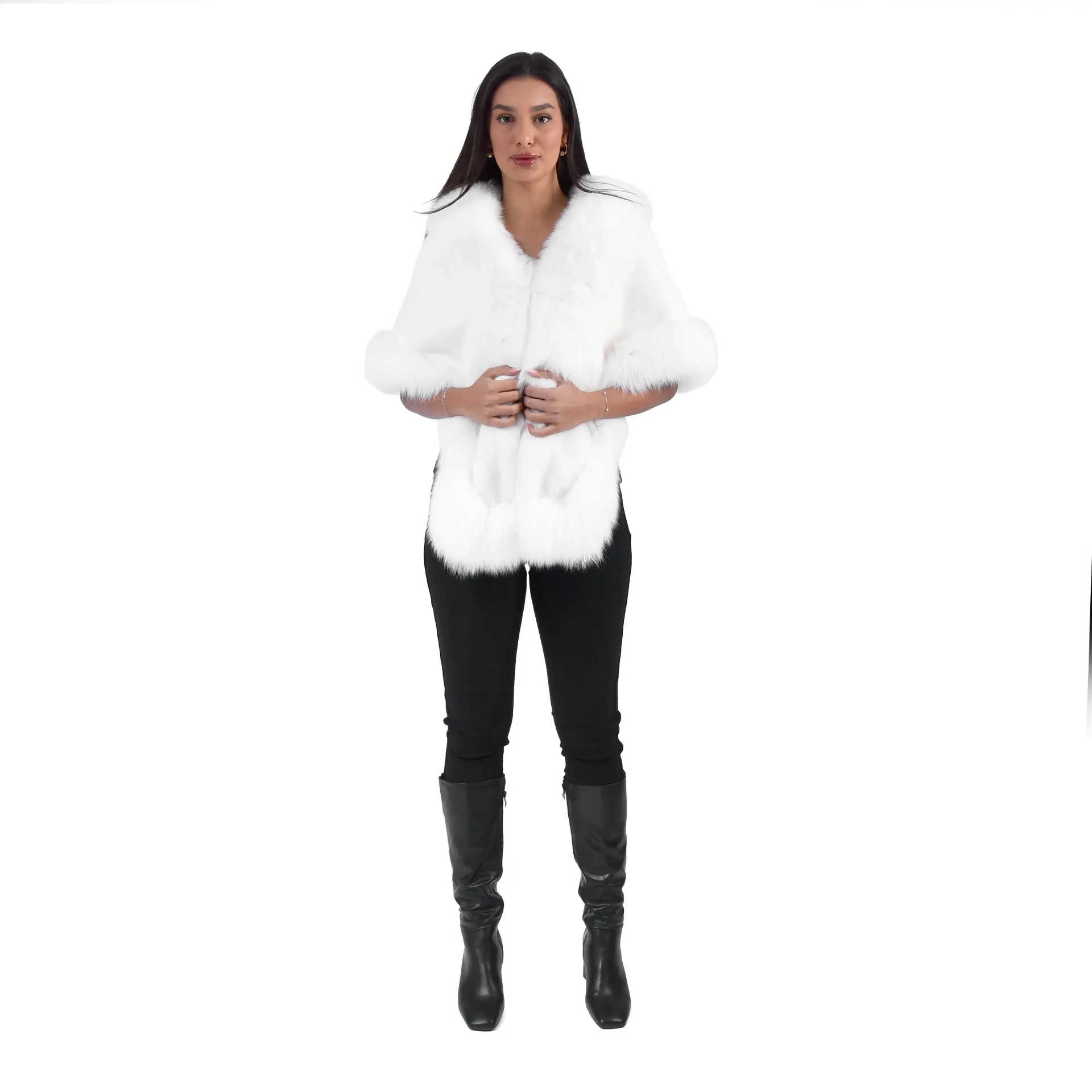 Mink Cape With Fox Fur