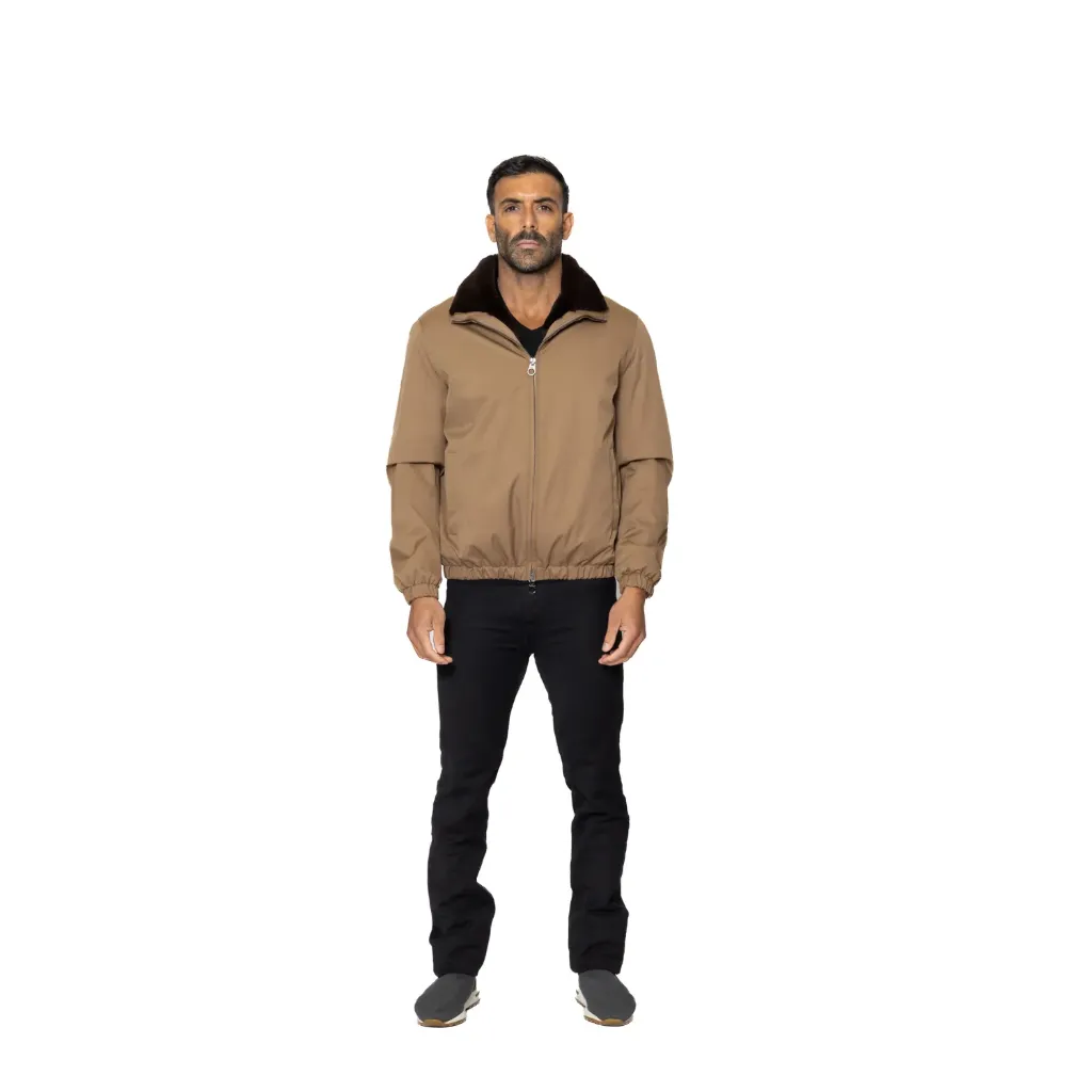 Raincoat Jacket With Rex Rabbit Fur Lining - 009