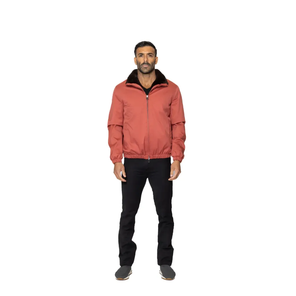Raincoat Jacket With Rex Rabbit Fur Lining - 009