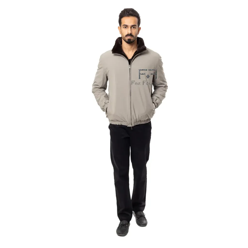 Raincoat Jacket With Rex Rabbit Fur Lining - 009