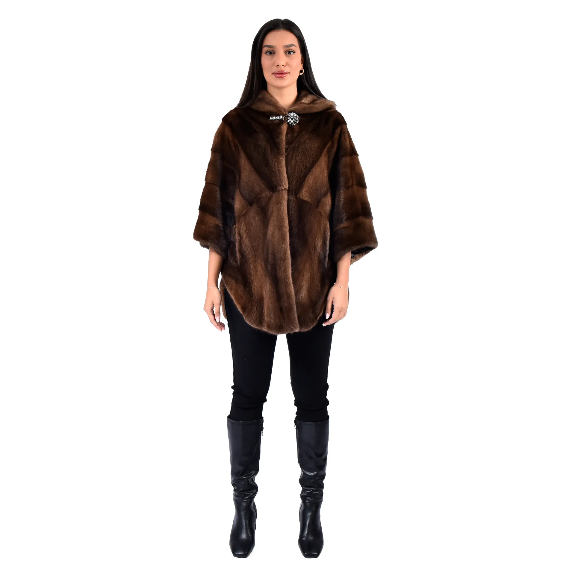 Mink Cape With Gems