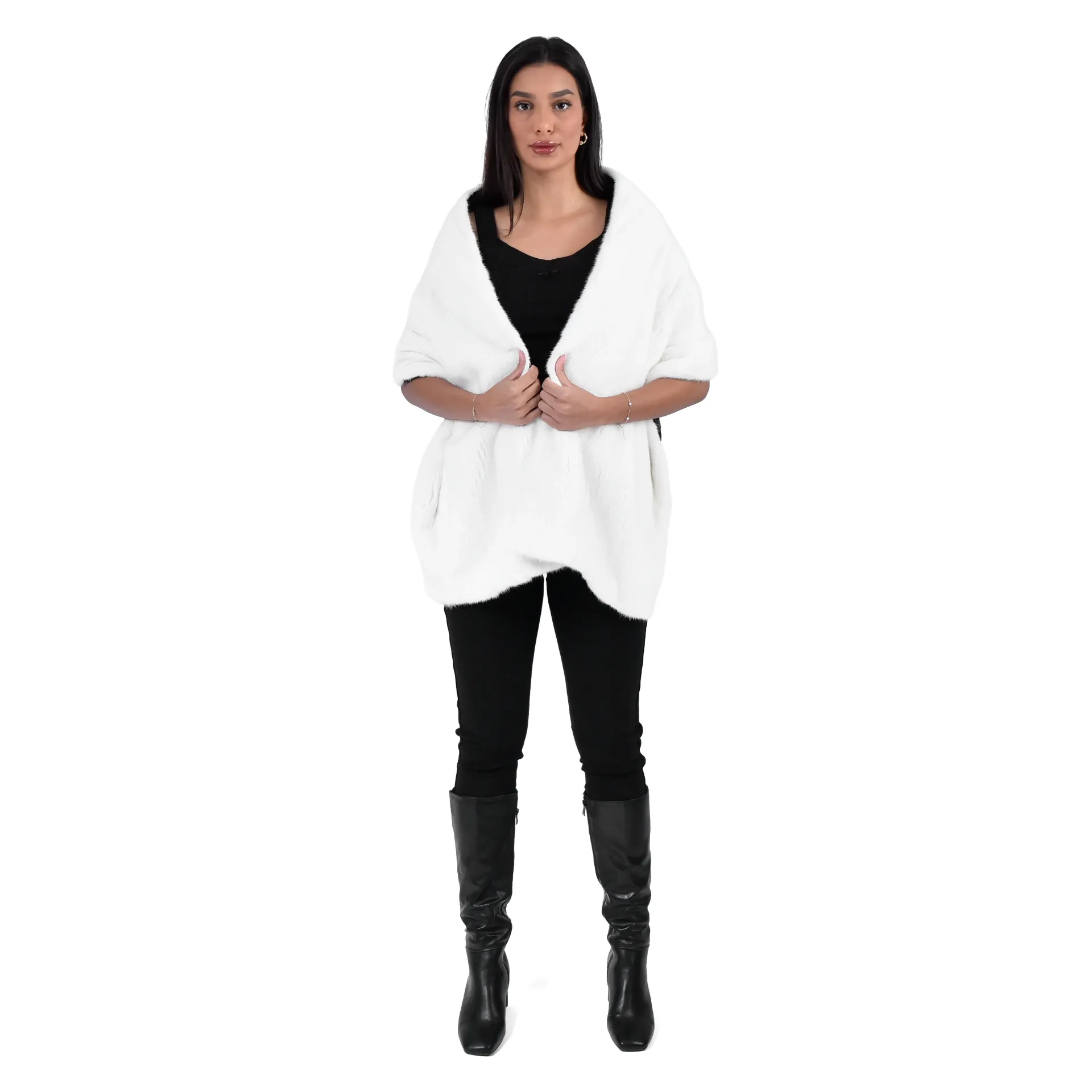 Scarft With Mink Fur 40cm-180cm