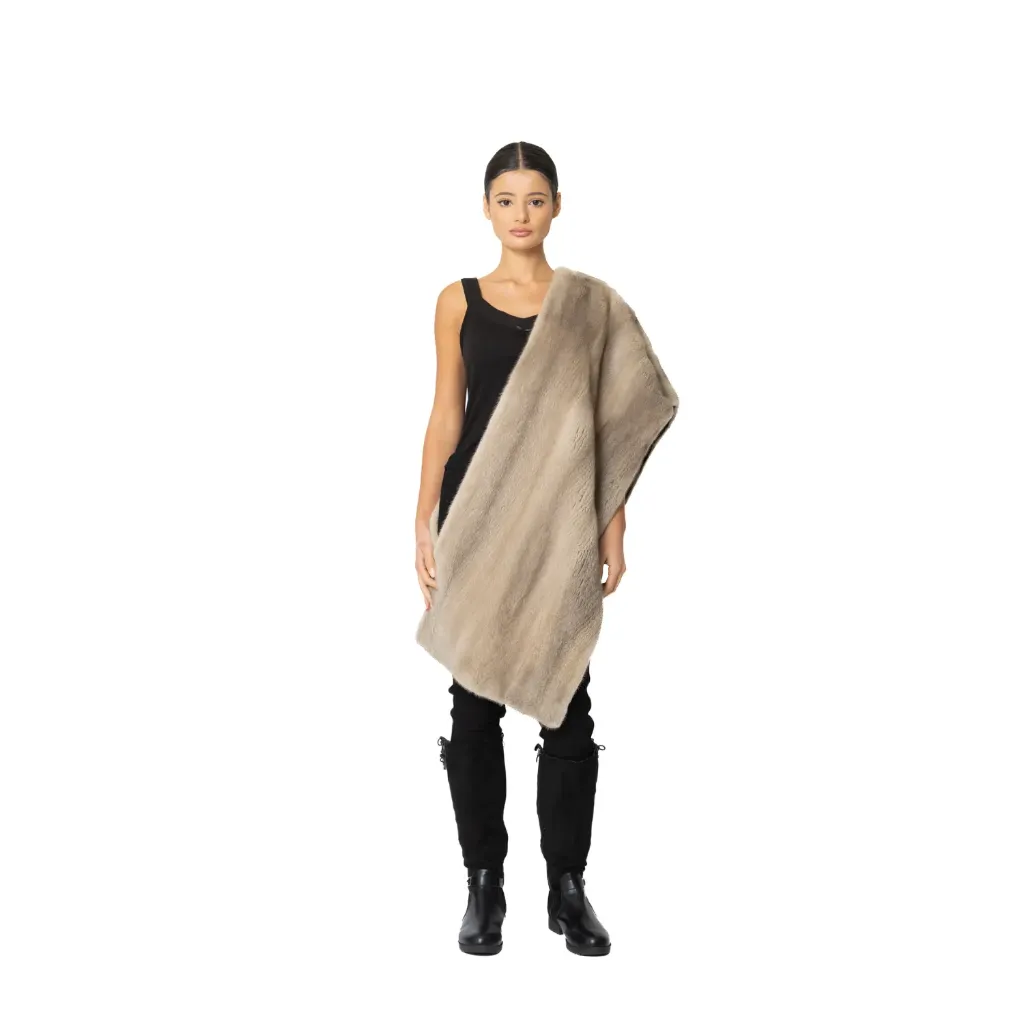Scarft With Mink Fur 40cm-180cm