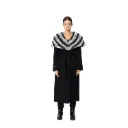 Cashmere with Wool and Rex Rabbit Fur - Cape Style 115cm