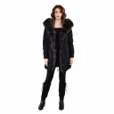 Raincoat Jacket With Fox and Rex Rabbit Fur 90cm