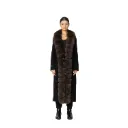 Cashmere with Wool and Fox Fur Straight Line 115cm