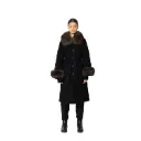 Cashmere with Wool and Fox Fur Collar & Band 115cm