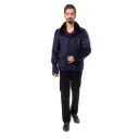 Fabric Jacket With Cotton Lining and High Neck With Rex Rabbit  - 0105