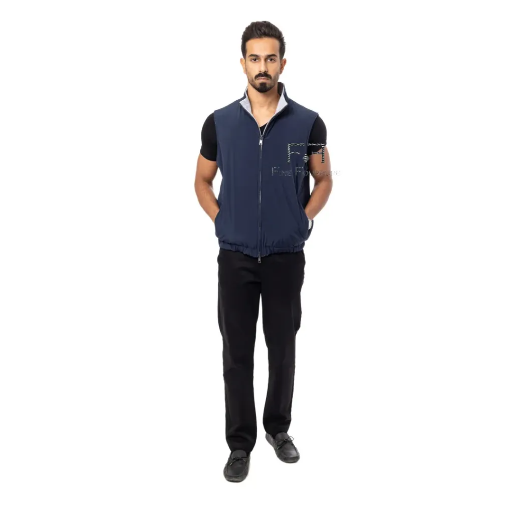 Raincoat Vest With Cotton Lining And Double Face - 007