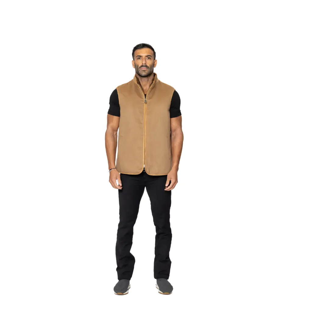 [500521] فيست كشمير وصوف والبطاانه فرو المنك  دبل فيس (BEIGE-VMINK, M)
