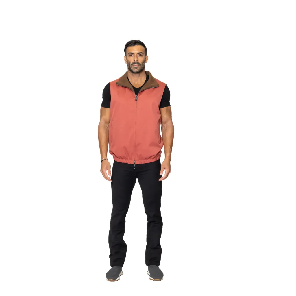 Raincoat Vest With Cotton Lining And Double Face - 007