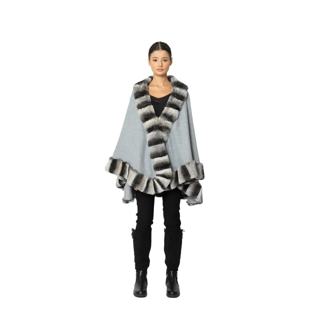 Cashmere Cape with Rex Rabbit