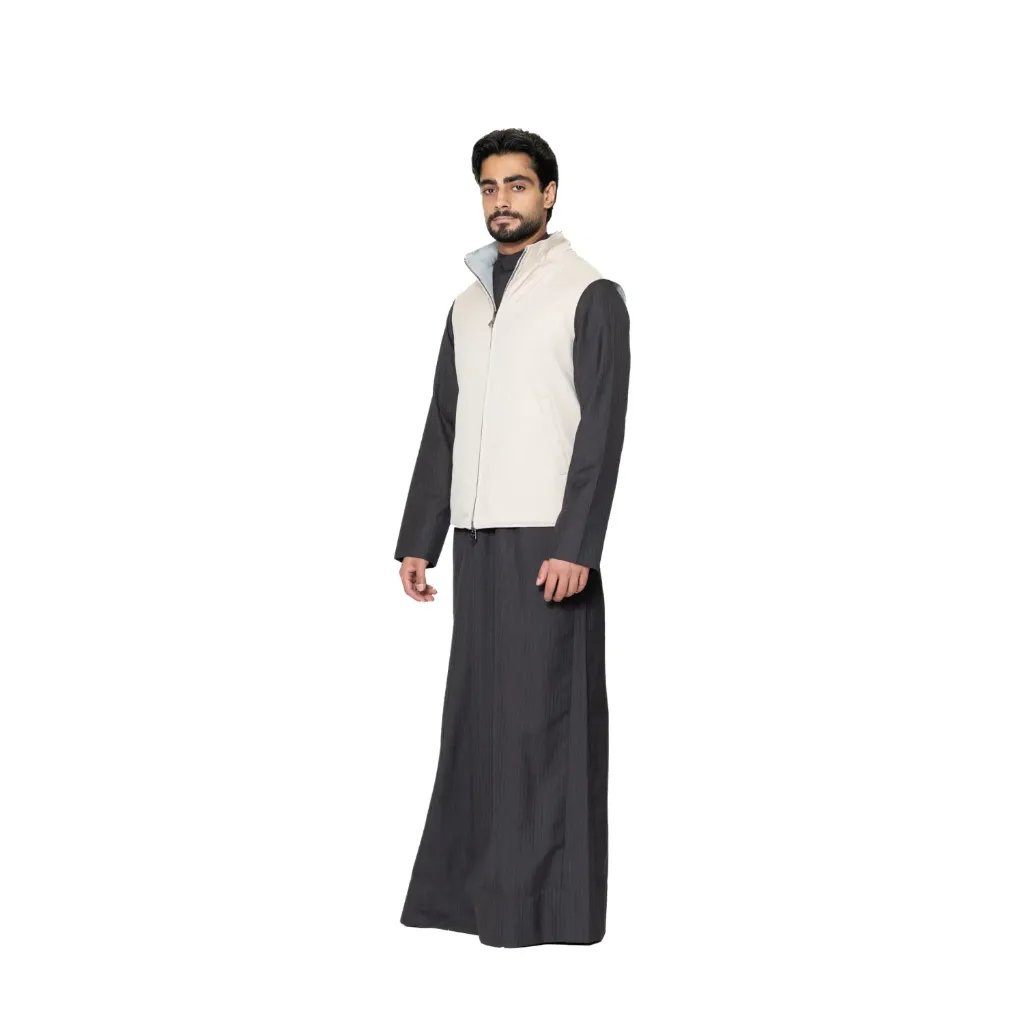 Raincoat Vest With Cotton Double Face - 003B