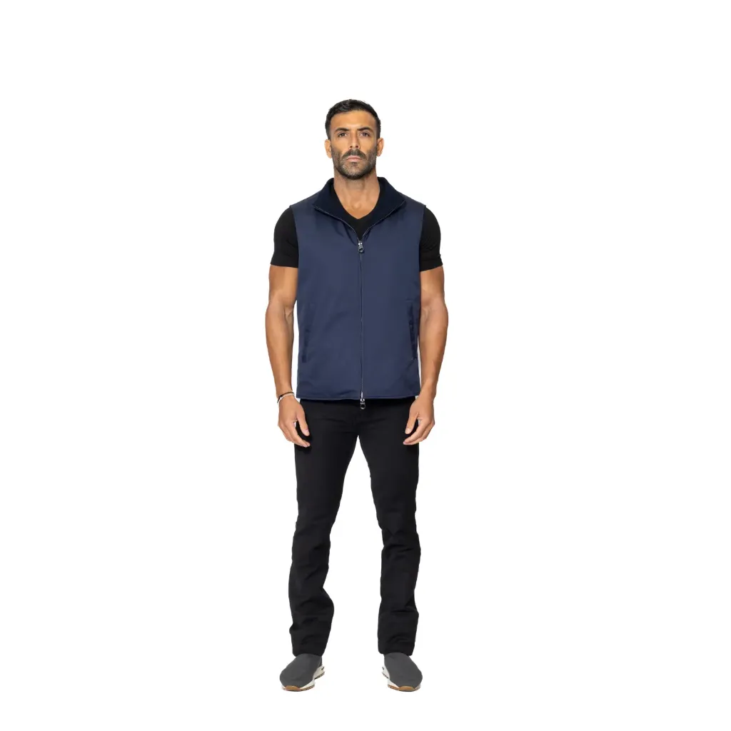Raincoat Vest With Fabric Lining  Double Face - 003A
