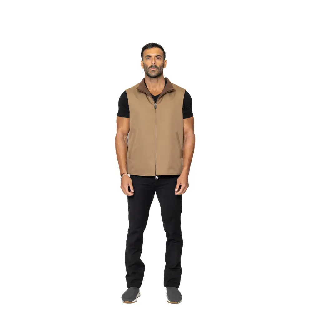 Raincoat Vest With Fabric Lining  Double Face - 003A