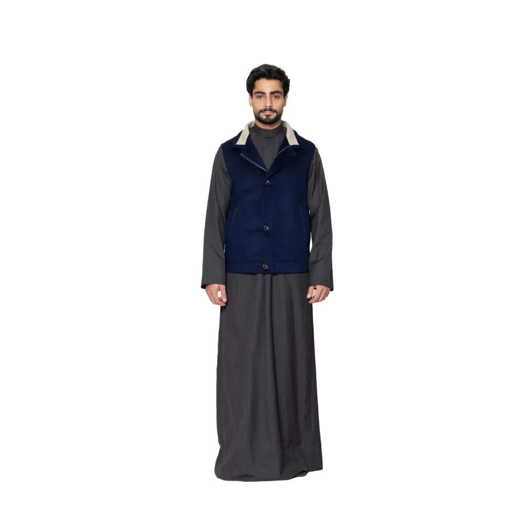 Vest Cashmere With Wool With Cotton Lining - A - 001