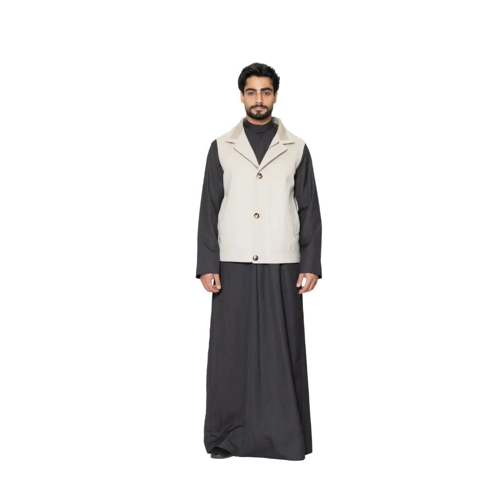 Vest Cashmere With Wool With Cotton Lining - A - 001