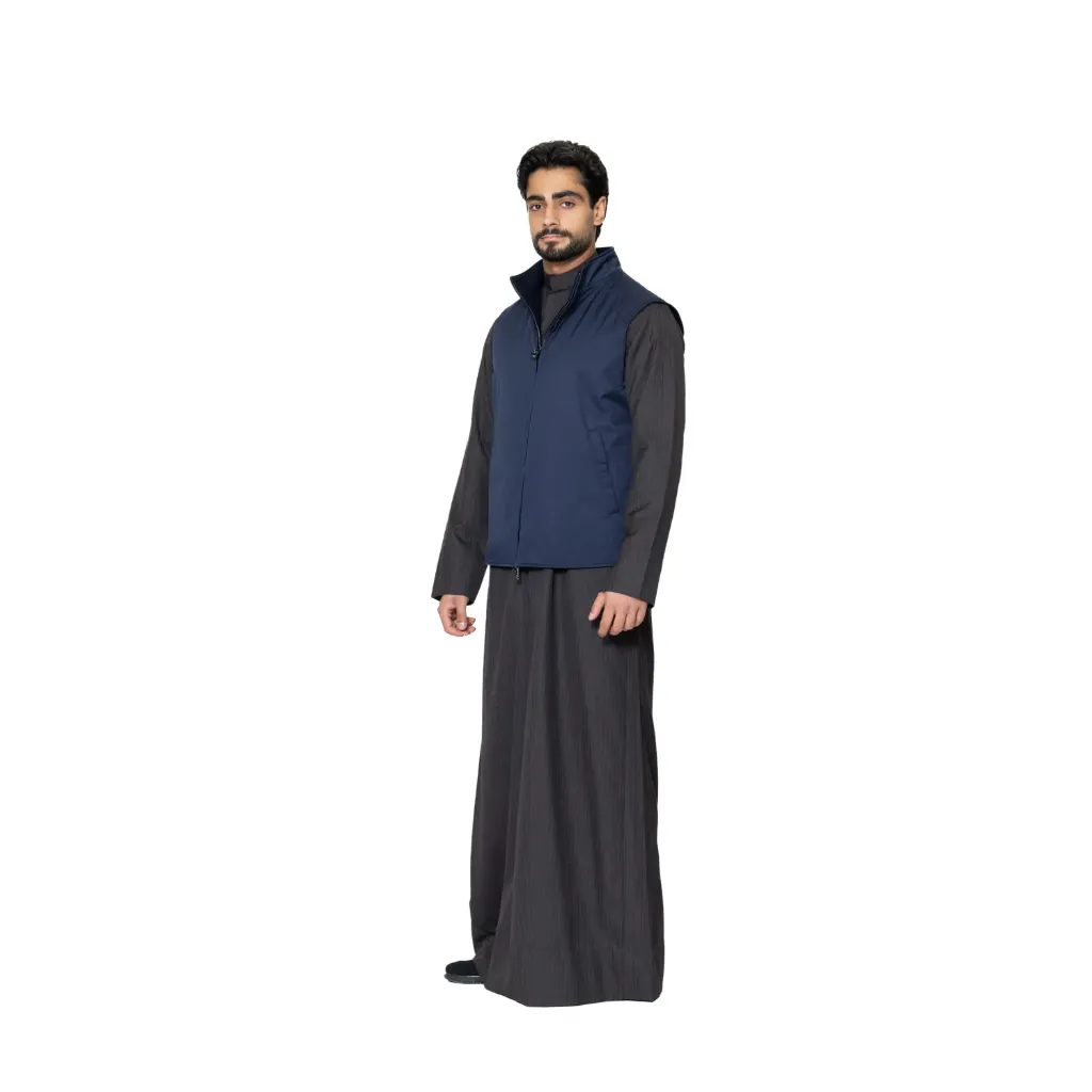 [5005009] ڤيست مطري والبطانه كشمير والصوف دبل فيس (BLUE/BLUE-N003A, XS)