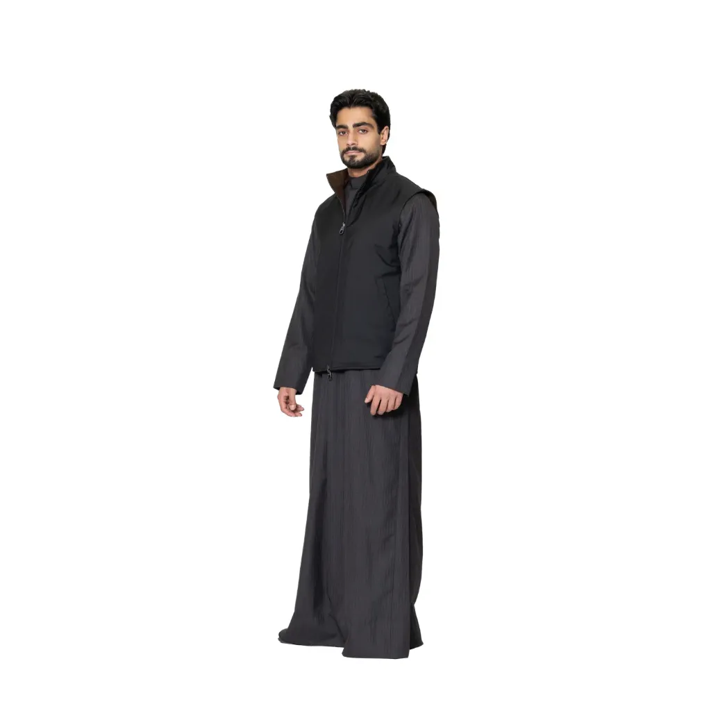 Raincoat Vest With Cashmere And Wool Double Face  - N - 003A