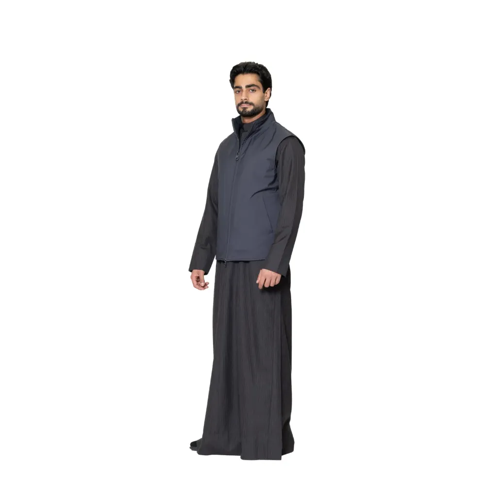 Raincoat Vest With Cashmere And Wool Double Face  - N - 003A