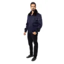 Fabric Jacket With Cotton Lining and High Neck With Rex Rabbit  - 0107