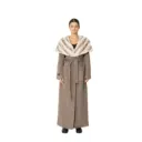 Cashmere with Wool and Rex Rabbit Fur - Cape Style 138cm