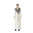 Cashmere with Wool and Rex Rabbit Fur Wide Collar –  138cm