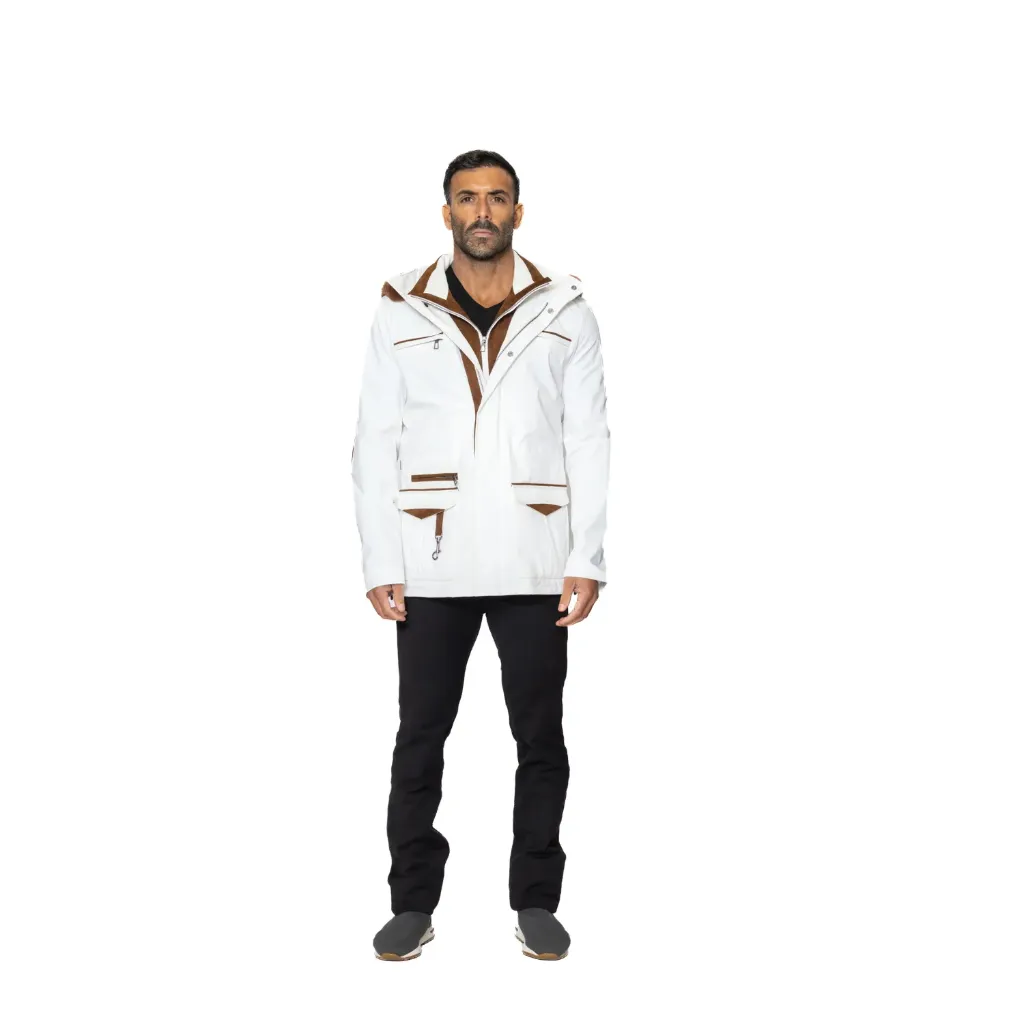 جاكيت مطري والبطانه قطن مع كبوس