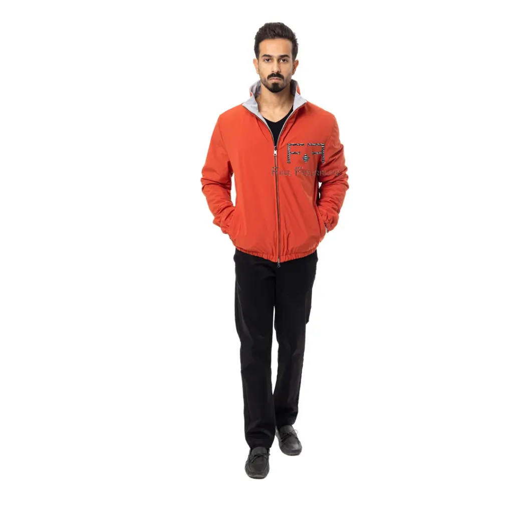 Raincoat Jacket With Cotton Double Face - 008