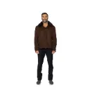 Jacket Cashmere And Wool With Cotton Lining With Rabbit Fur - A - 025