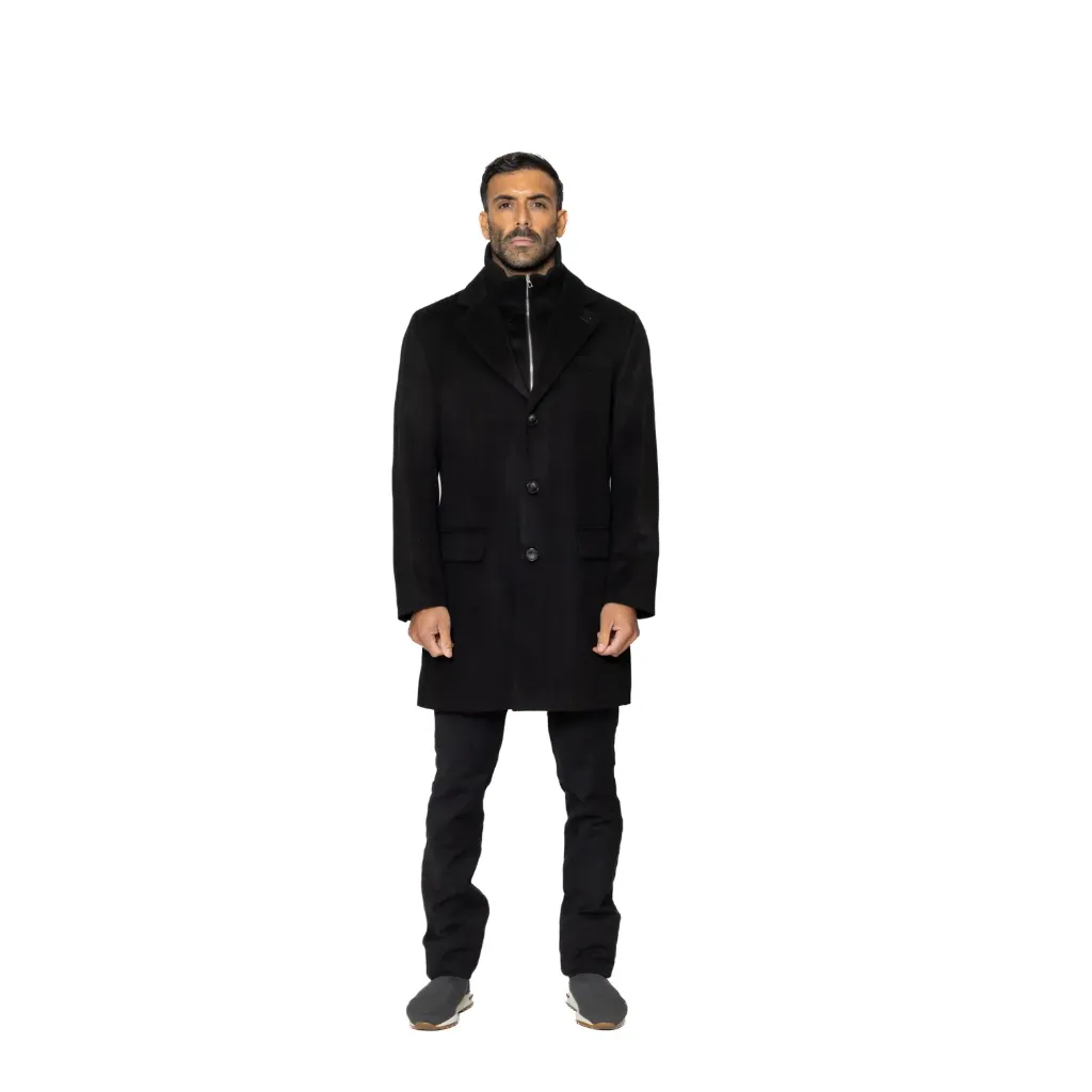 Jacket Cashmere And Wool With Polyster Lining - A - 041