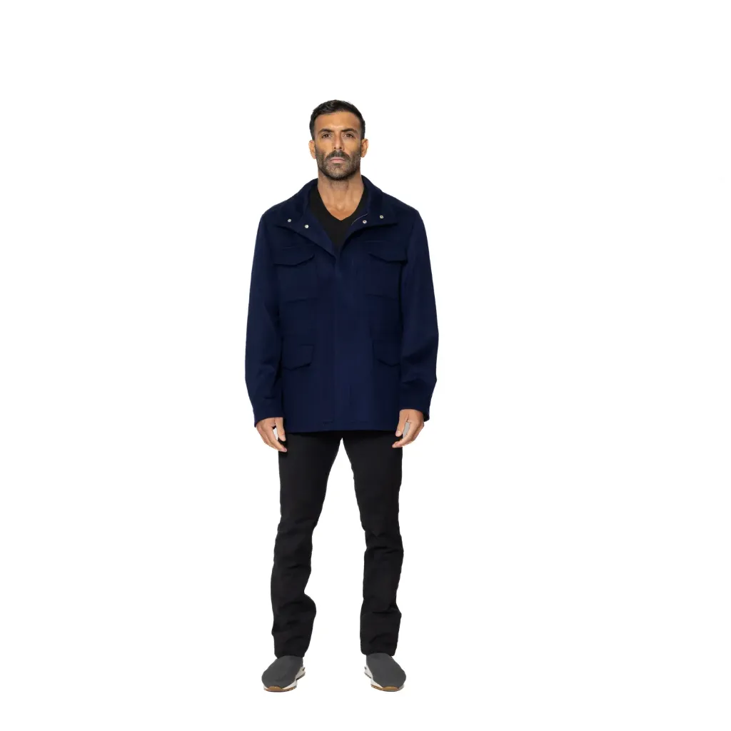 Jacket Cashmere And Wool With Cotton Lining - A - 045